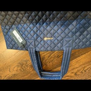MZ Wallace new with tags medium metro tote in navy/ black colorblock